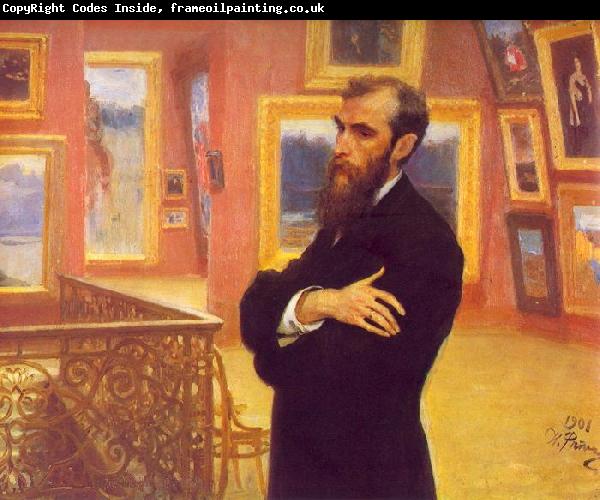 llya Yefimovich Repin Portrait of Pavel Mikhailovich Tretyakov